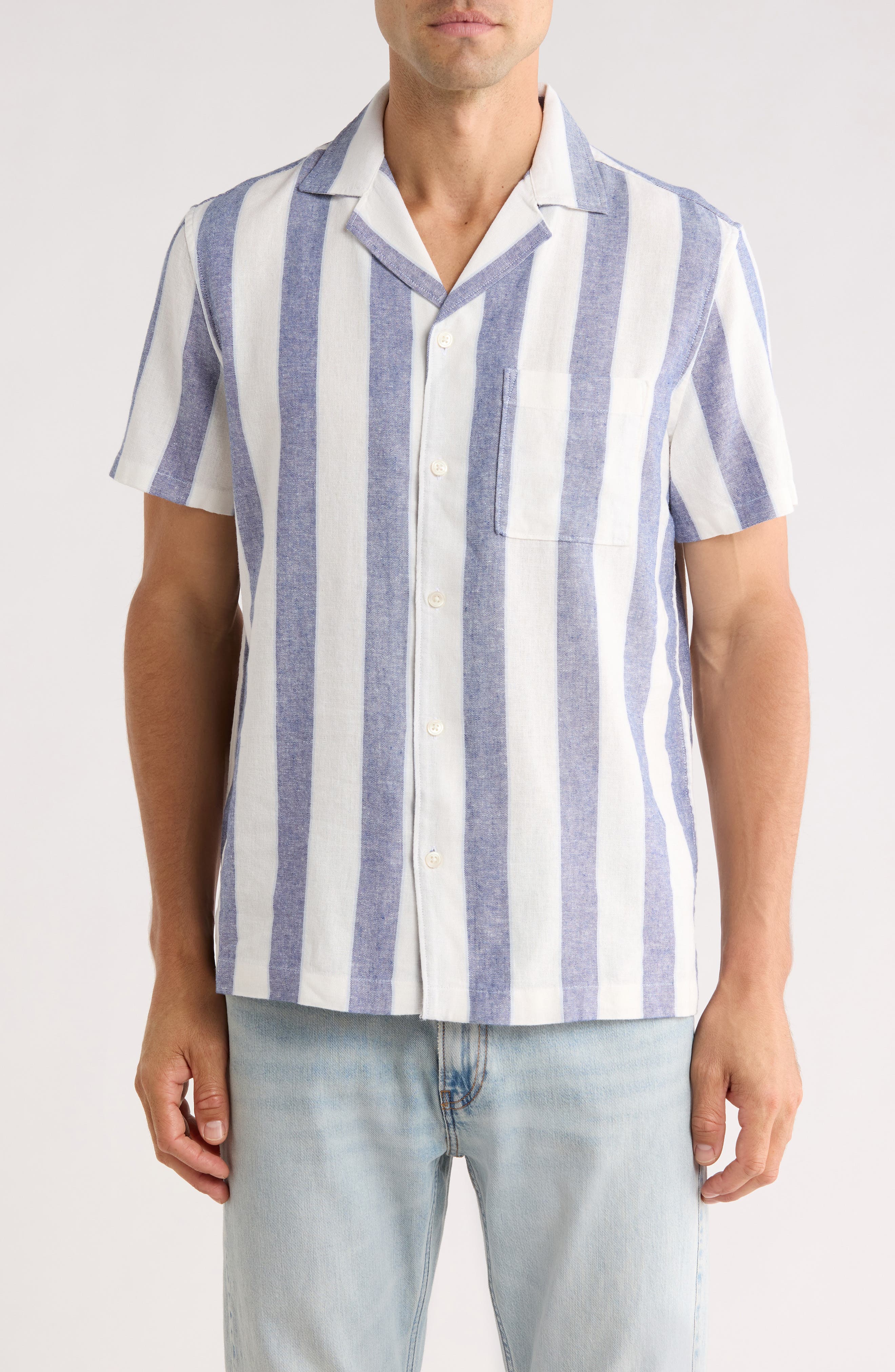 Nordstrom Linen Blend Camp Shirt