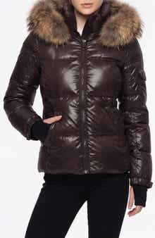 Allie Water Repellent Puffer Jacket with Removable Faux Fur Trim Hood