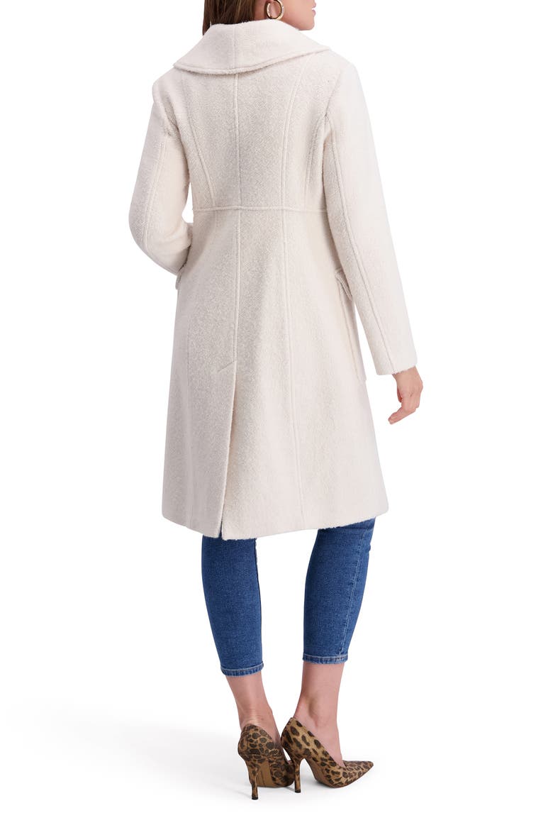 Double Breasted Bouclé Walker Coat, Alternate, color, IVORY