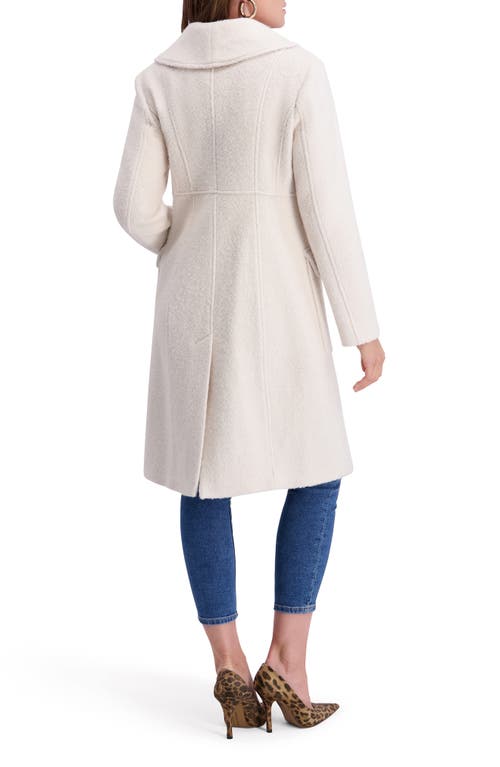 Kensie Women's Double-breasted Wool-blend Coat In White