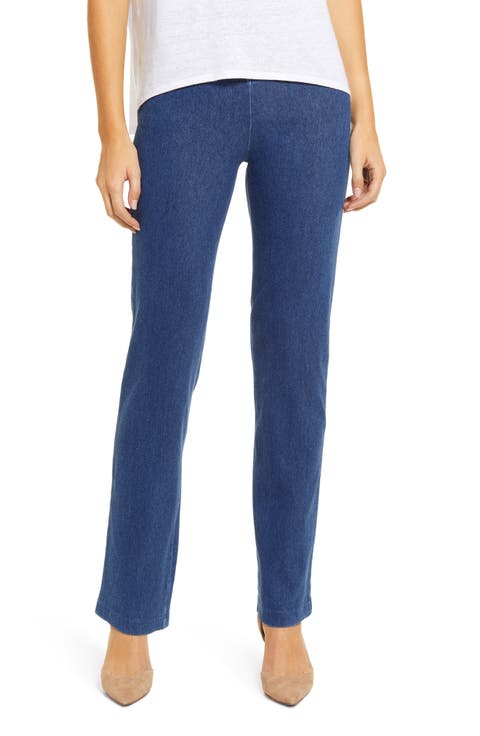 'Lyssentials High Waist Straight Leg Stretch Denim Jeans