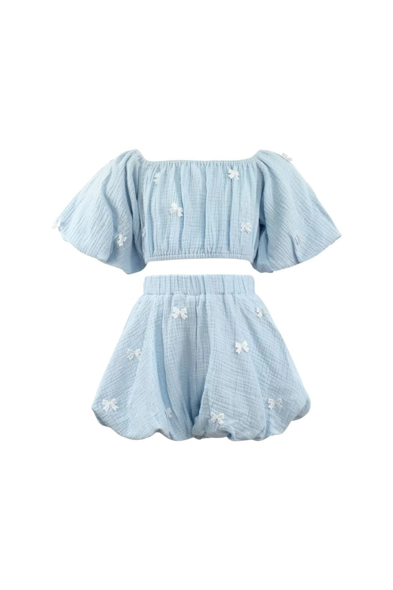 Pastel Hailey Bow Bubble Set, Main, color, Blue