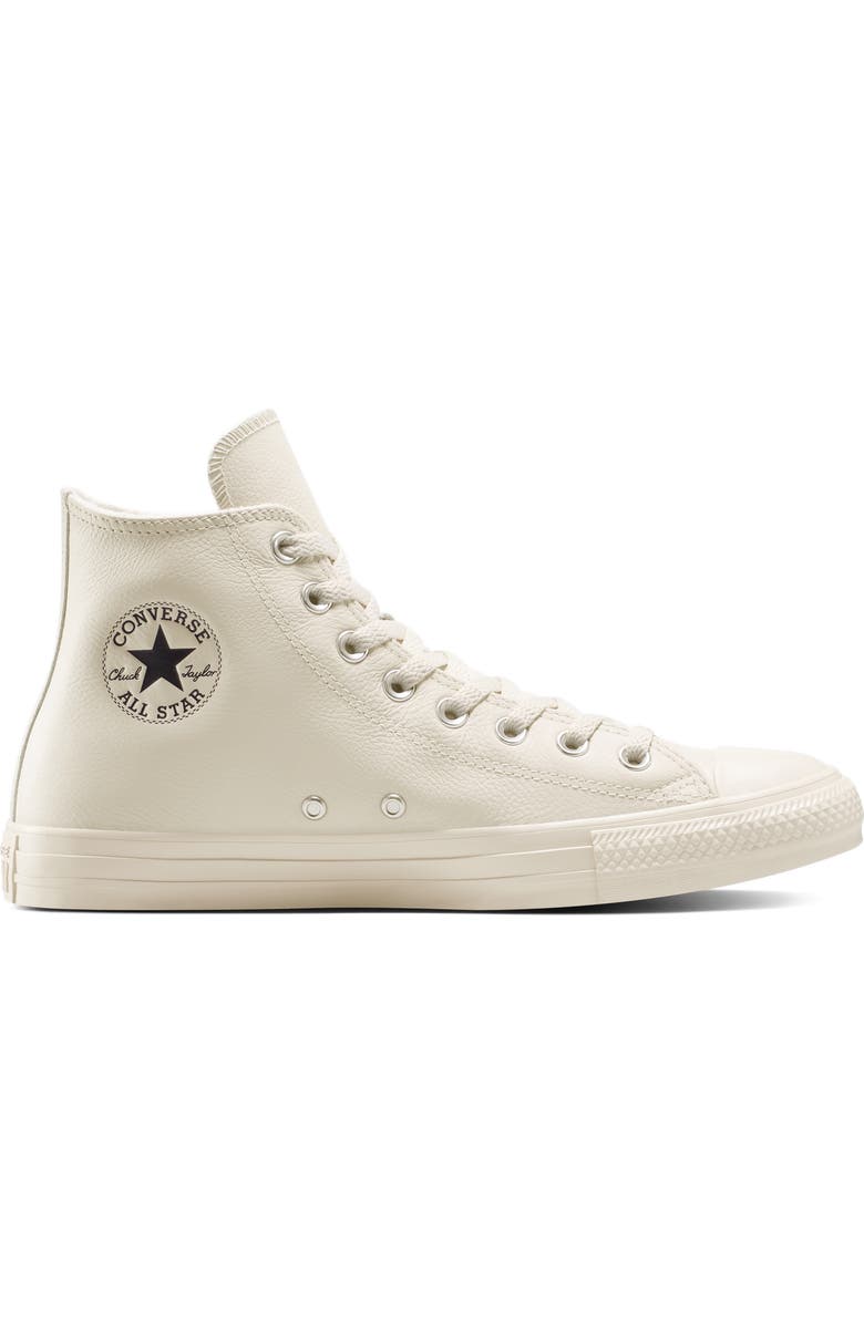 Converse Chuck Taylor<sup>®</sup> All Star<sup>®</sup> Water Repellent Leather High Top Sneaker, Alternate, color, Light Dune/ Black/ Light Dune