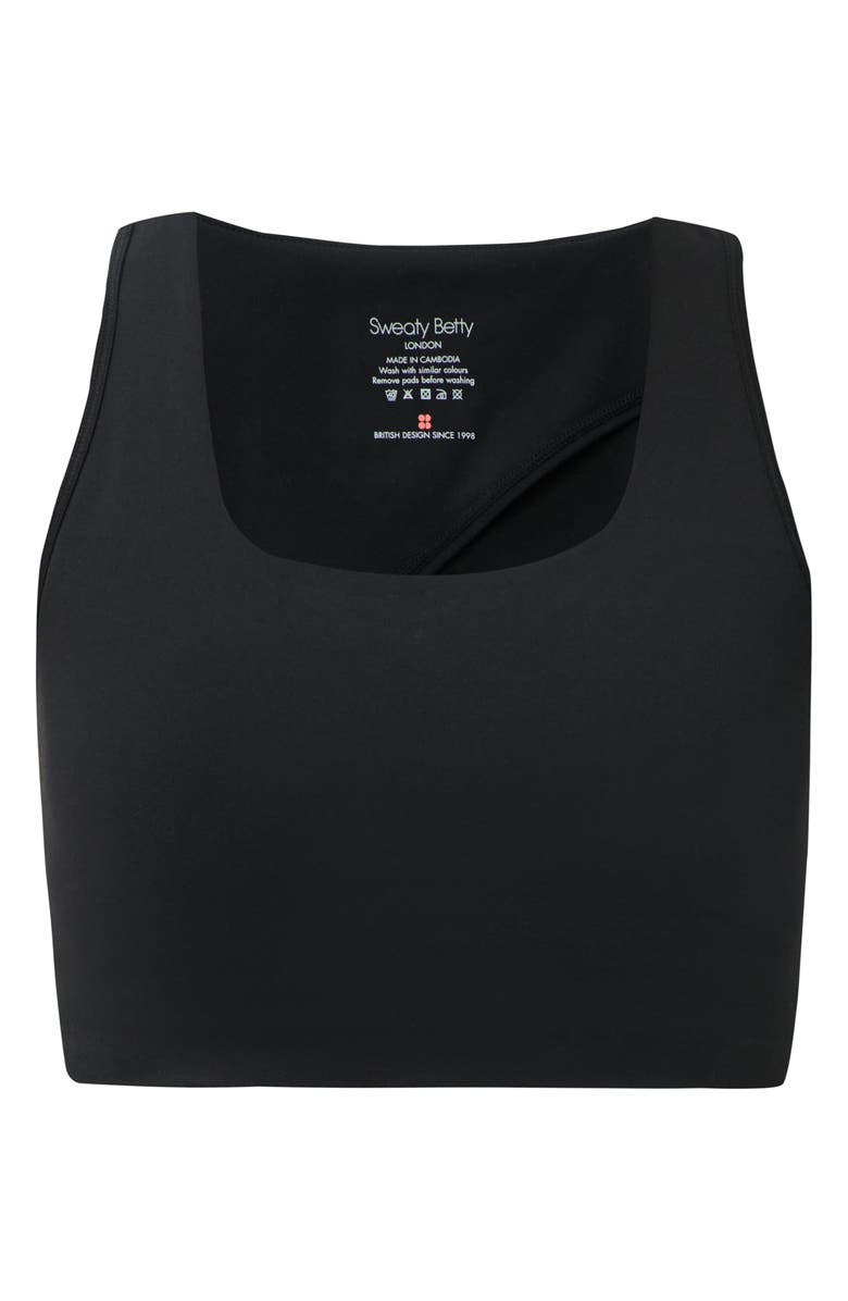 Sweaty Betty All Day Wrap Longline Sports Bra, Alternate, color, Black