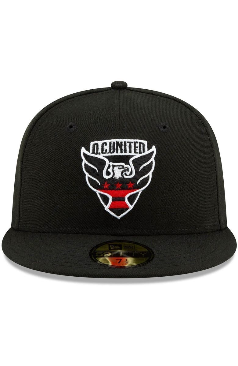 New Era Men's New Era Black D.C. United Primary Logo 59FIFTY Fitted Hat, Alternate, color, 