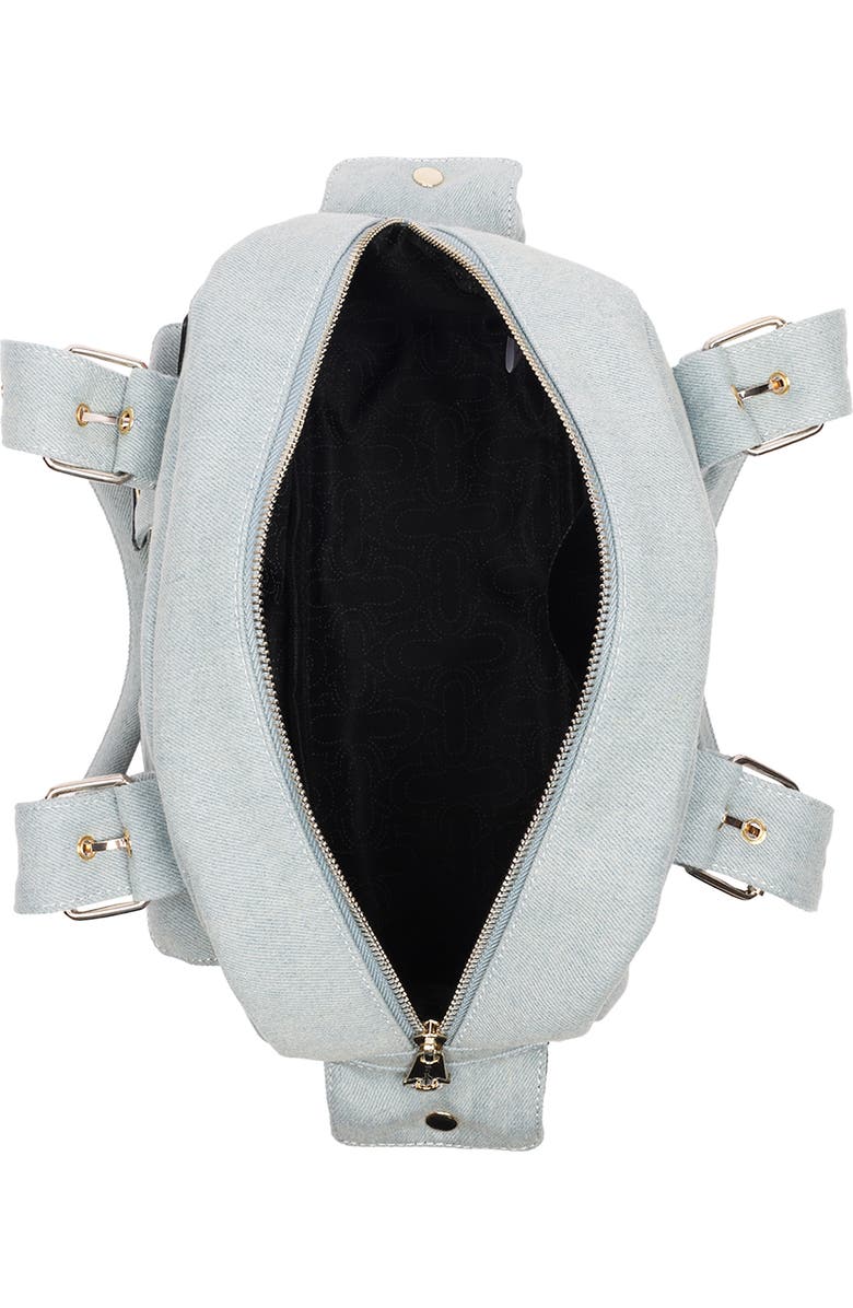 True Religion Multipatch Satchel Bag, Alternate, color, Denim