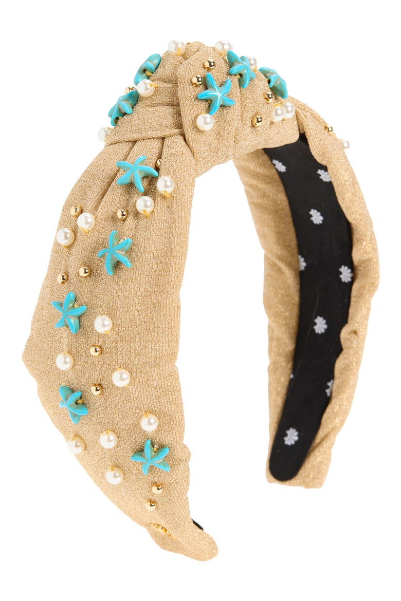 Knotted Shoreline Headband, Main, color, GOLD