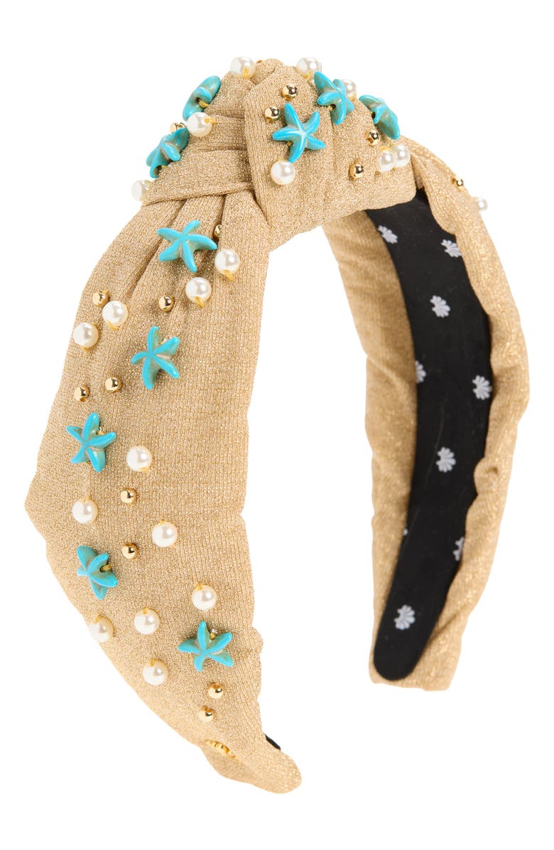 Lele Sadoughi Knotted Shoreline Headband, Main, color, Gold