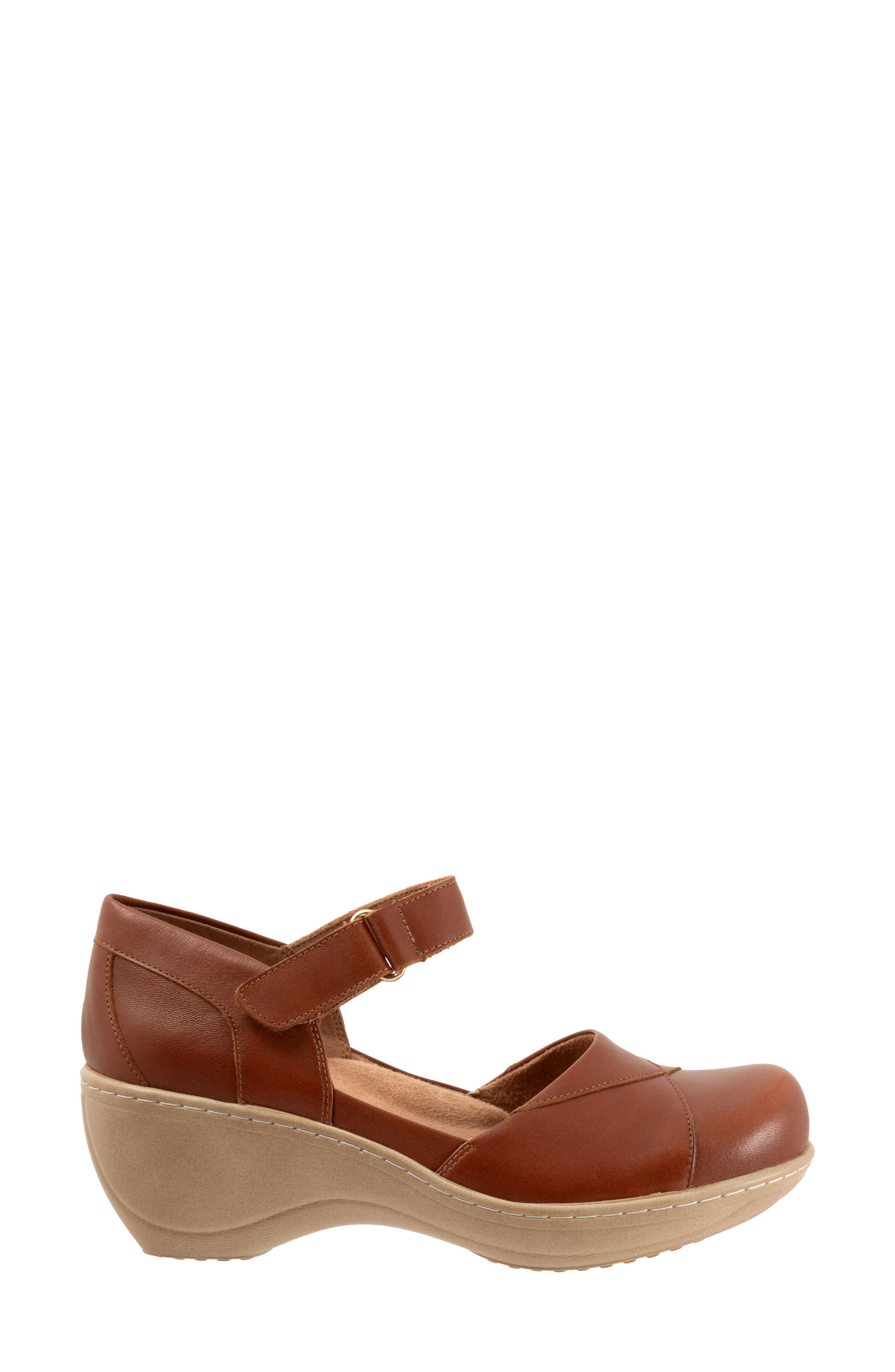 Miri Ankle Strap Platform Wedge Clog, Alternate, color, LUGGAGE