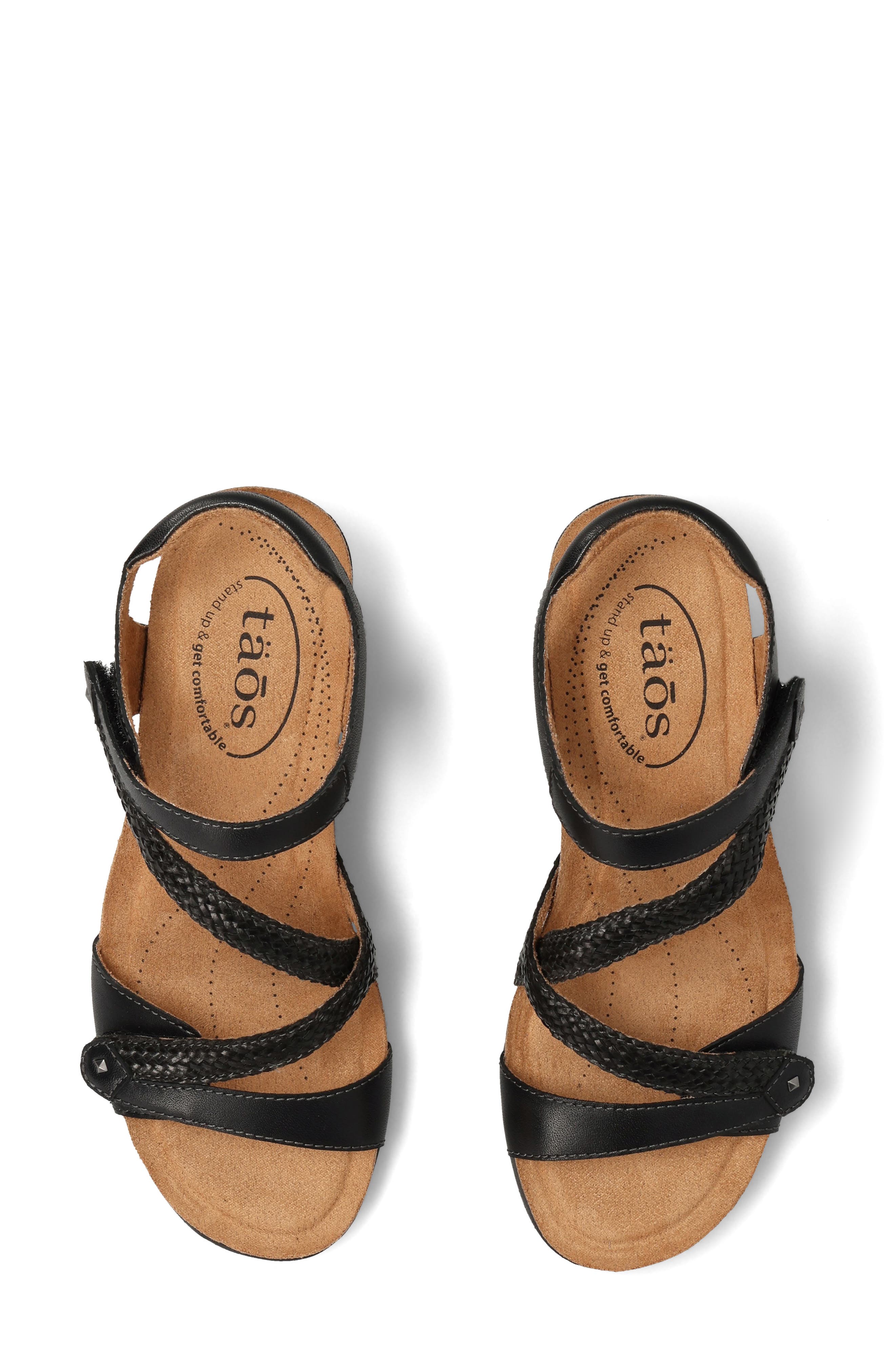 Taos Zecret Ankle Strap Platform Wedge Sandal, Alternate, color, Black