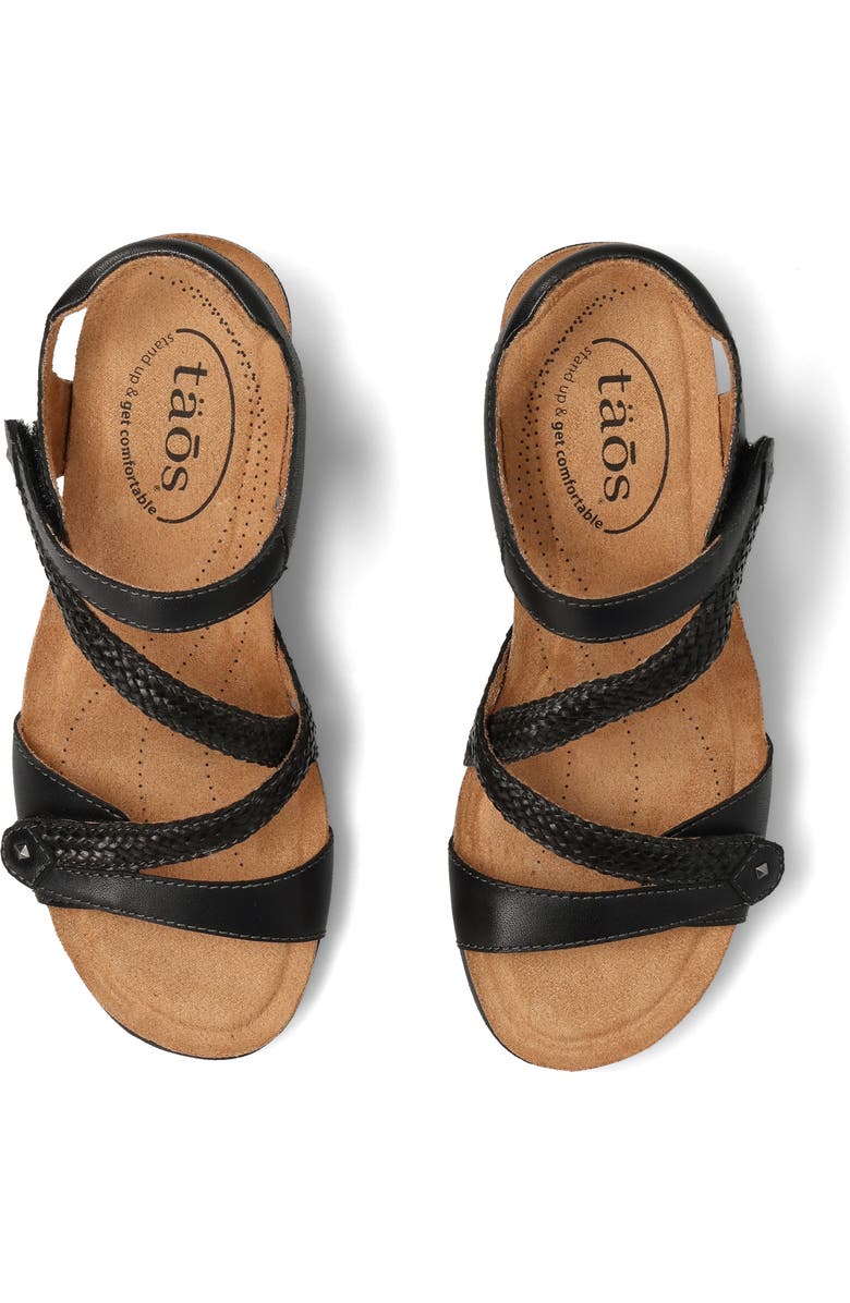 Taos Zecret Ankle Strap Platform Wedge Sandal, Alternate, color, Black