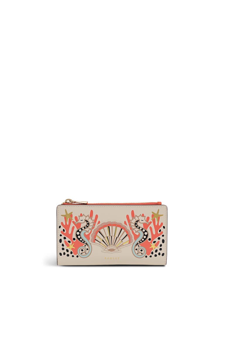 Coin Street - Seahorse Medium Ziptop Wallet, Main, color, Salt