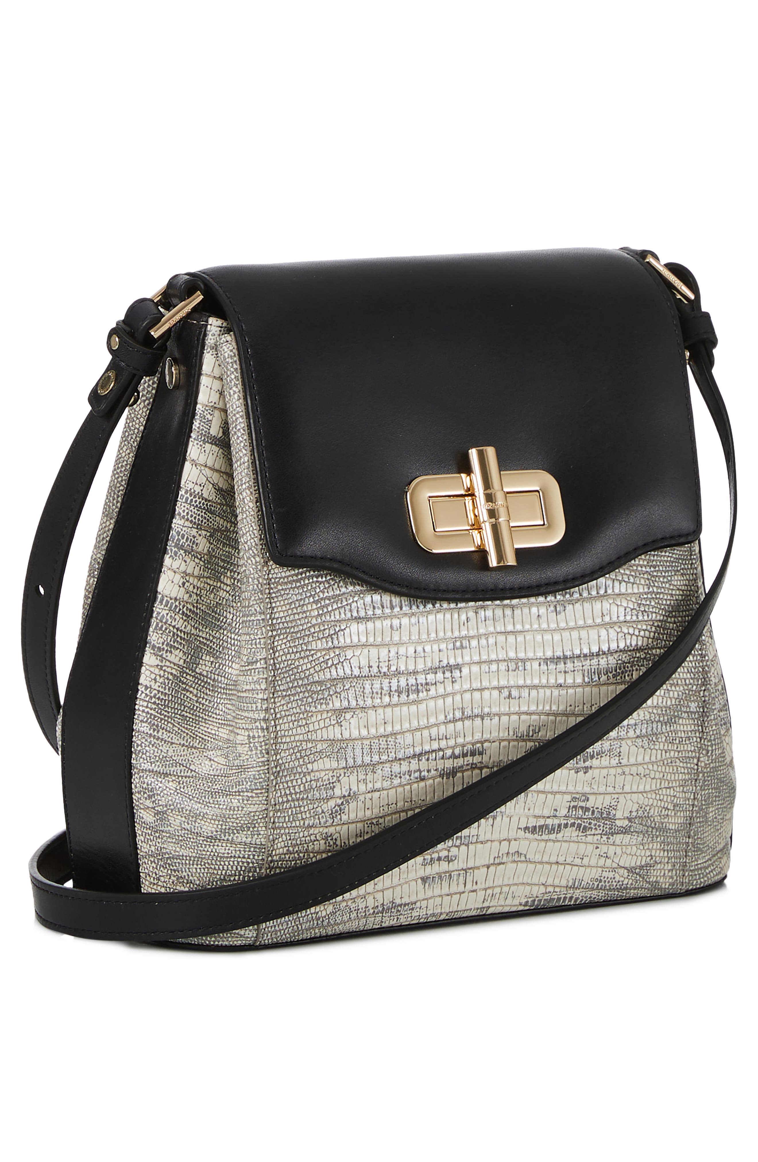 Brahmin Margo Croc Embossed Leather Crossbody Bag, Alternate, color, 