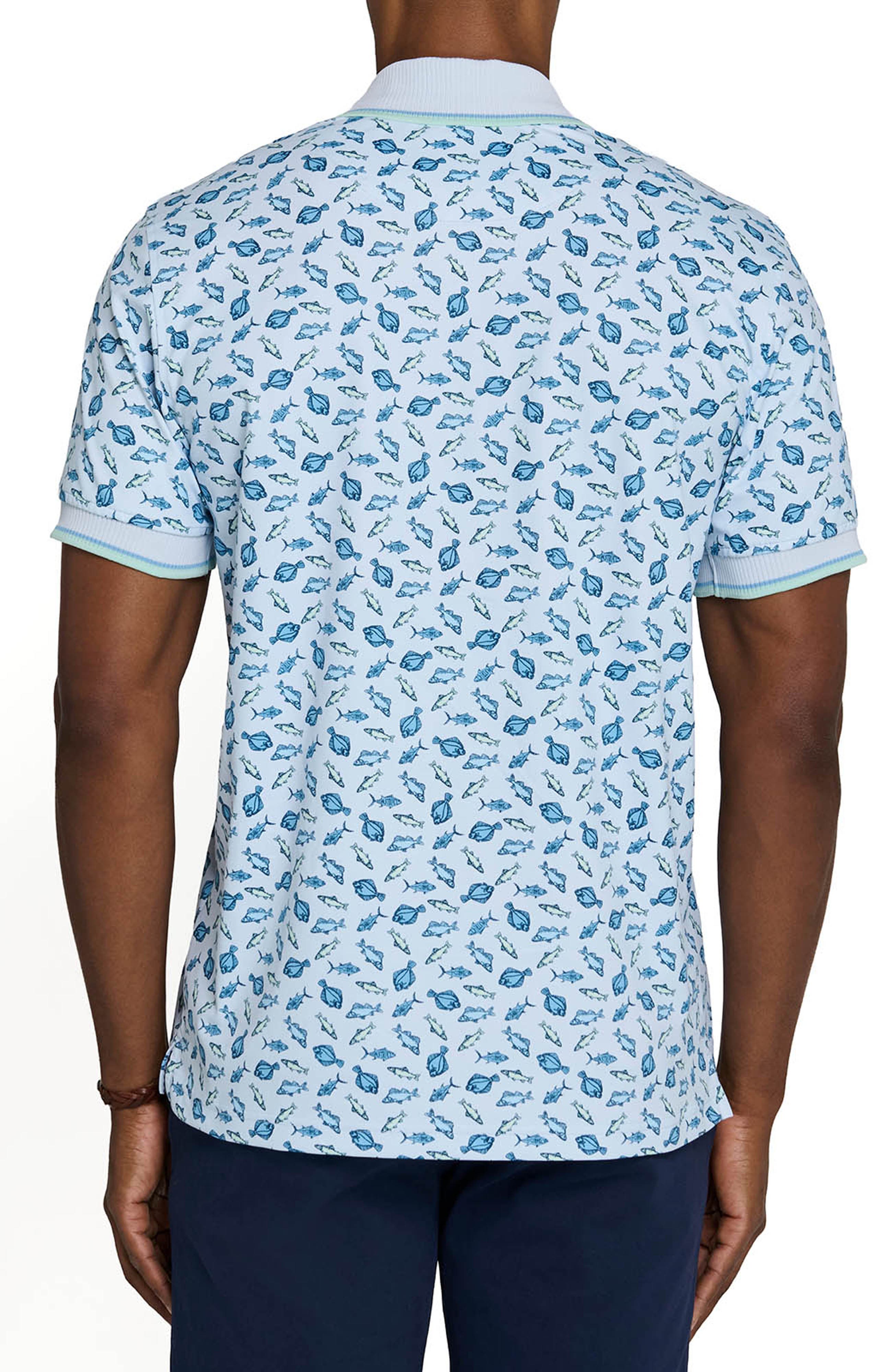 CONSTRUCT Slim Fit Gone Fishing Polo Short Sleeve Shirt (Men) | Nordstrom