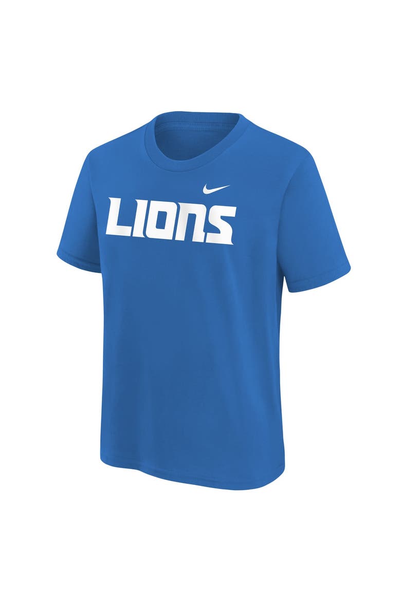 Youth Nike Blue Detroit Lions Wordmark T-Shirt, Alternate, color, Blue
