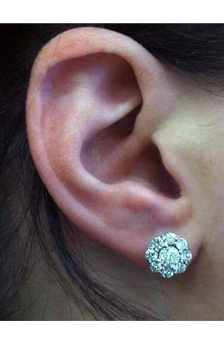 Bliss Diamond 2 1/2ct Halo Fire Pure Lab Grown Diamond Studs 14K Gold, Alternate, color,