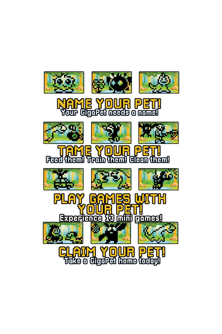 Cryptids, 3 Pets in 1, Virtual Interactive Pet Keychain,Ages 5+, Alternate, color, Multicolored