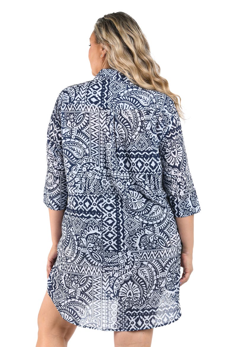 Island Bohemia Cover-Up Tunic, Alternate, color, INDIGO