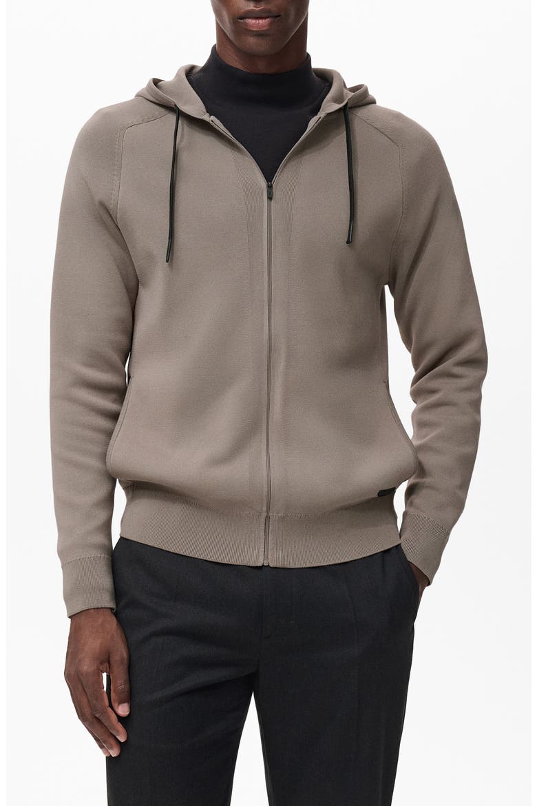 Theromoregulated Zip-Up Hoodie, Main, color, MEDIUM BROWN