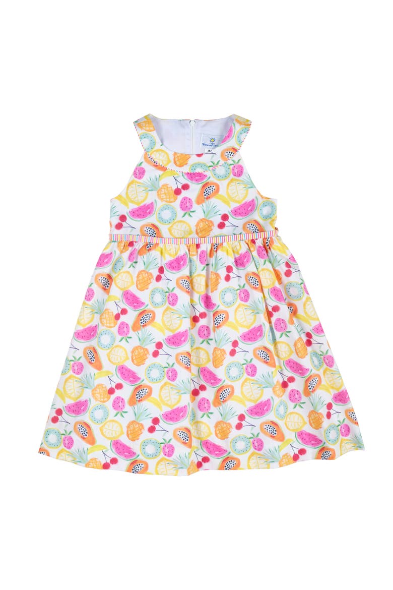 Fruit Print Dress, Main, color, White / Multicolor