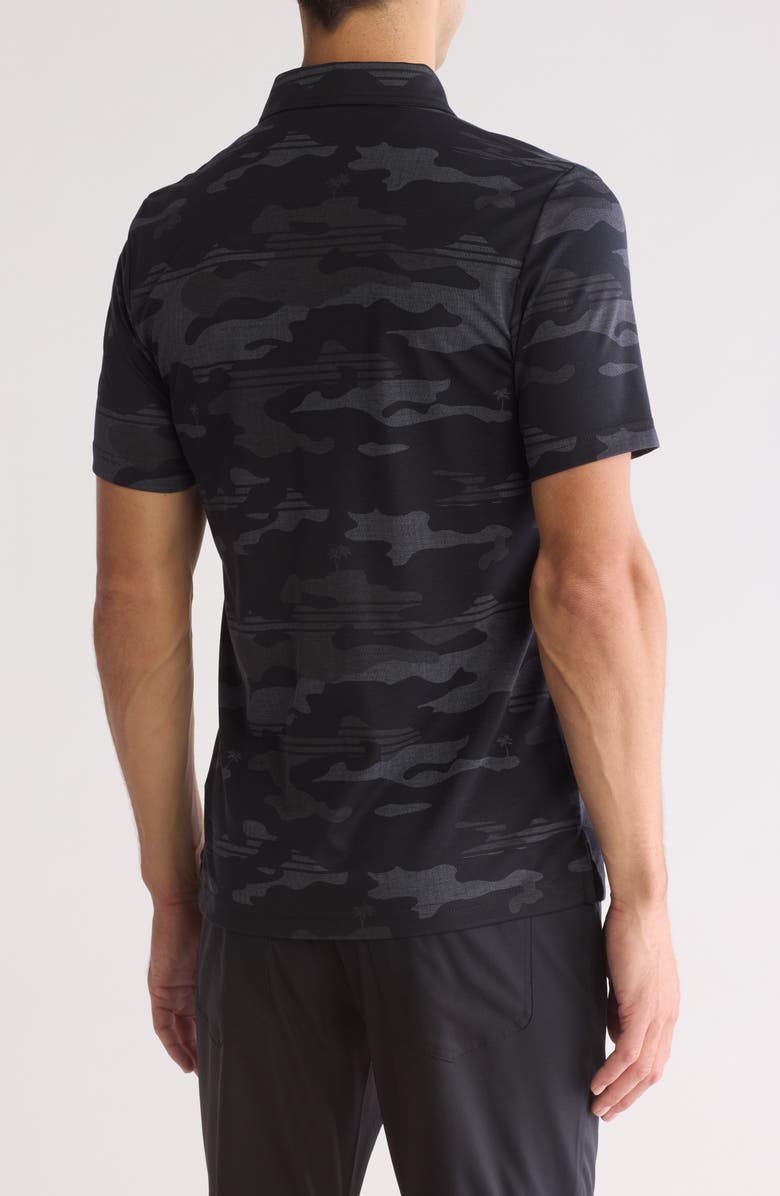 TravisMathew Beachside Stealth Pima Cotton Blend Polo, Alternate, color, Black