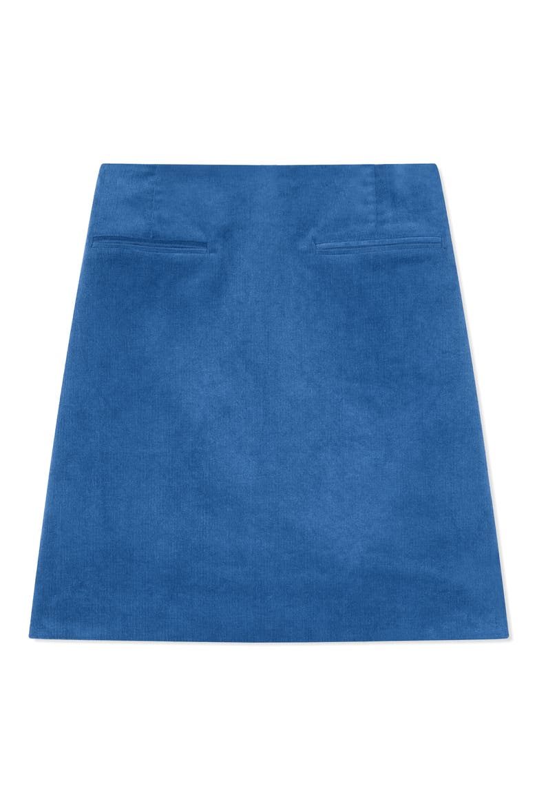 Deborah High Waist Corduroy Skirt, Alternate, color, BLUE