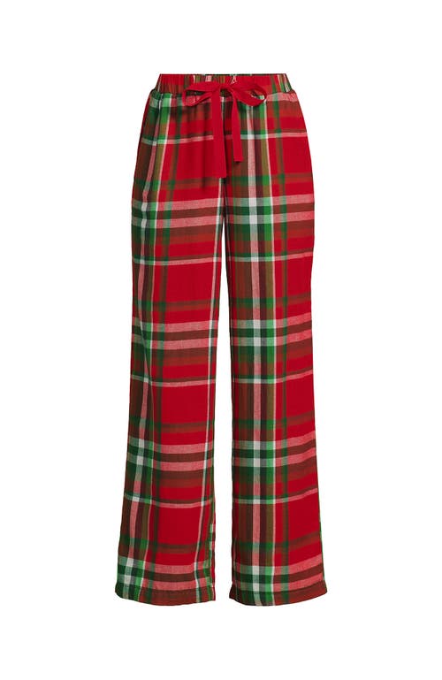 Lands' End Print Flannel Pajama Pants In Multi