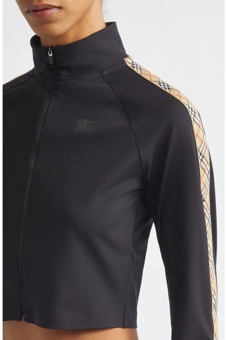 Astrid Crop Track Jacket, Alternate, color, BLACK