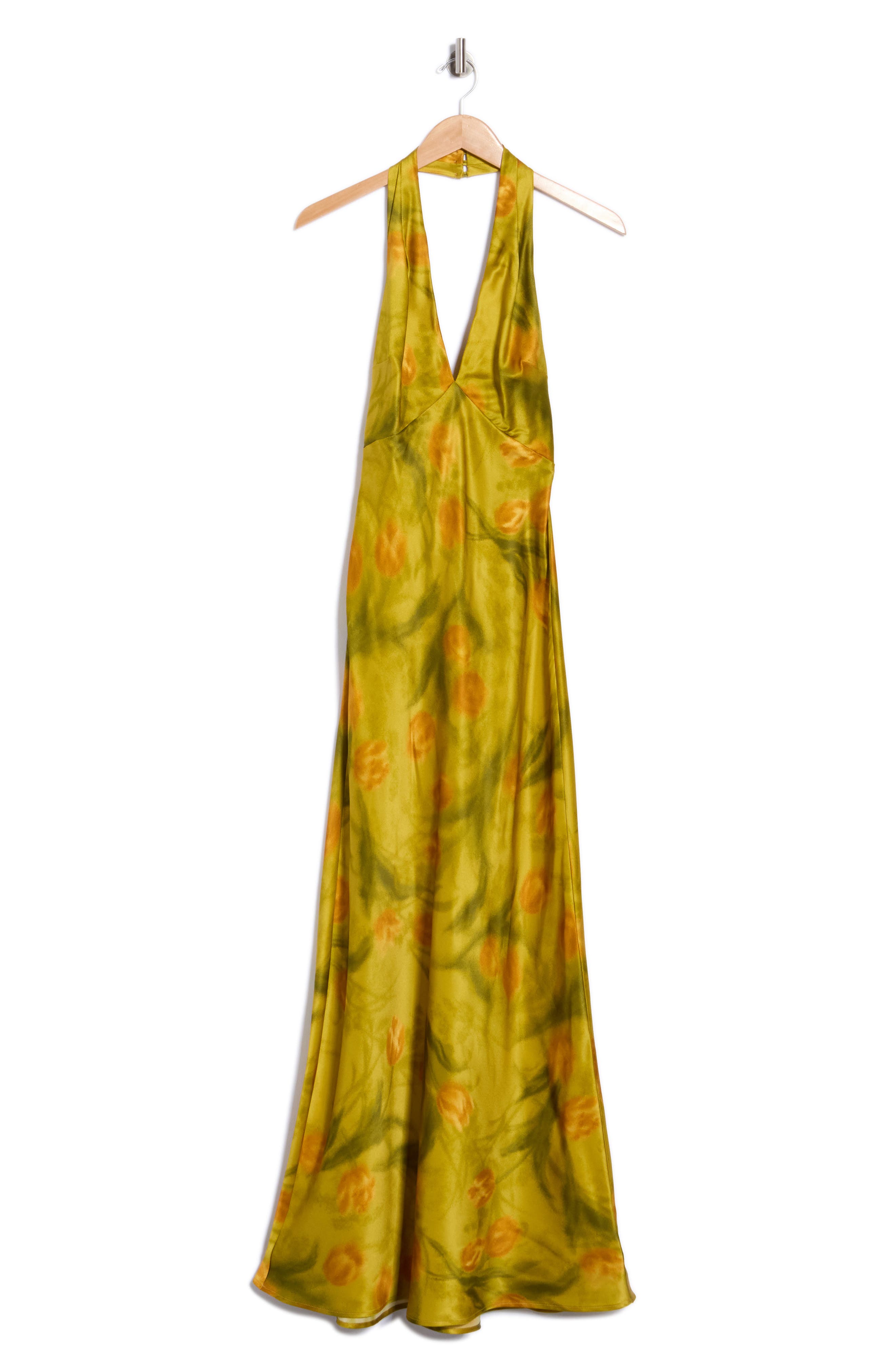 Reformation Daniela Silk Halter Maxi Dress (Women) | Nordstromrack