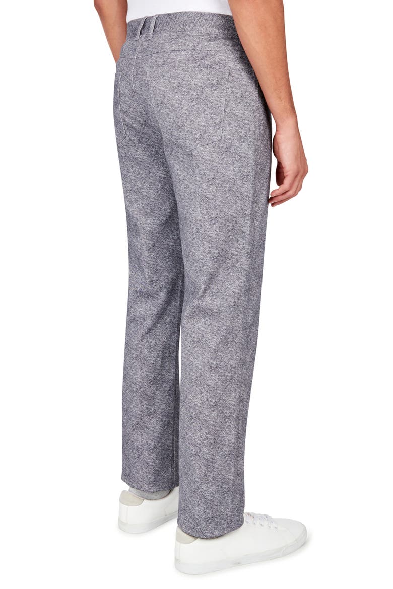 Slim Fit Marled Print Cotton Stretch 5-Pocket Pants, Alternate, color, CHARCOAL