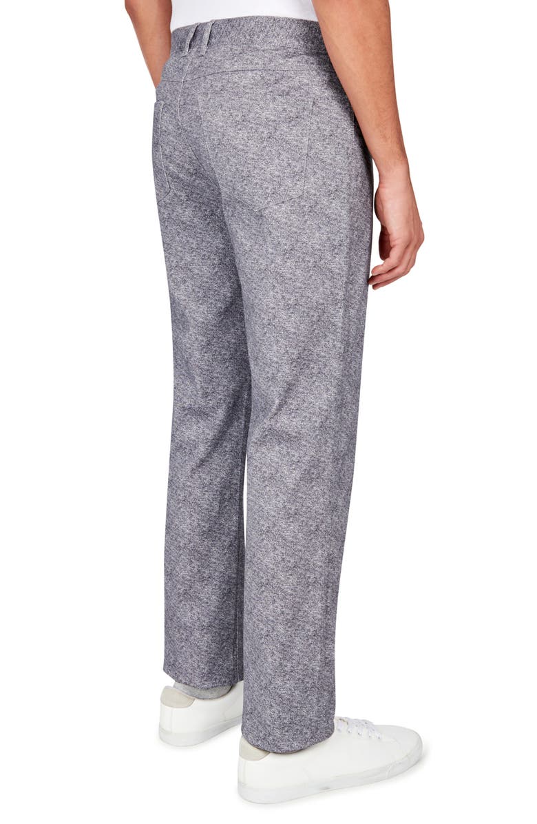 Brooklyn Brigade Slim Fit Marled Print Cotton Stretch 5-Pocket Pants, Alternate, color, Charcoal