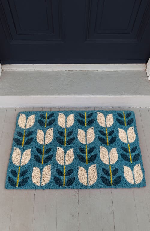 Entryways Birds In Bloom Doormat In Blue