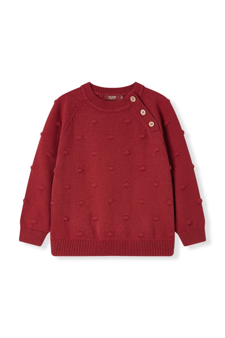 Knit Popcorn Sweater, Main, color, Wine