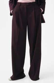 MANGO Selection Pleat Front Straight Leg Pants
