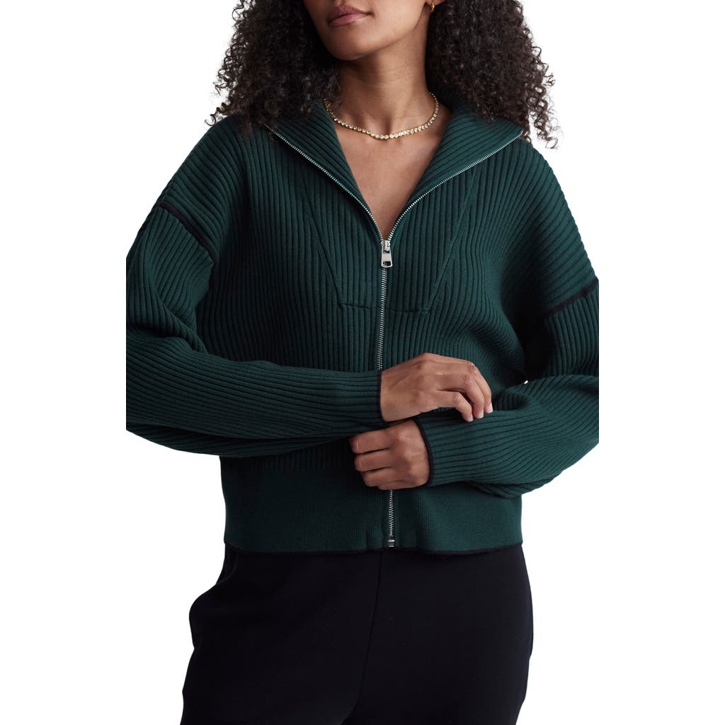 Varley Carmen Rib Knit Zip-up Cardigan