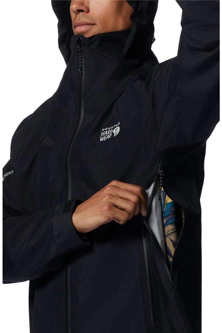TrailVerse™ Gore-Tex® Waterproof Hooded Jacket, Alternate, color, BLACK