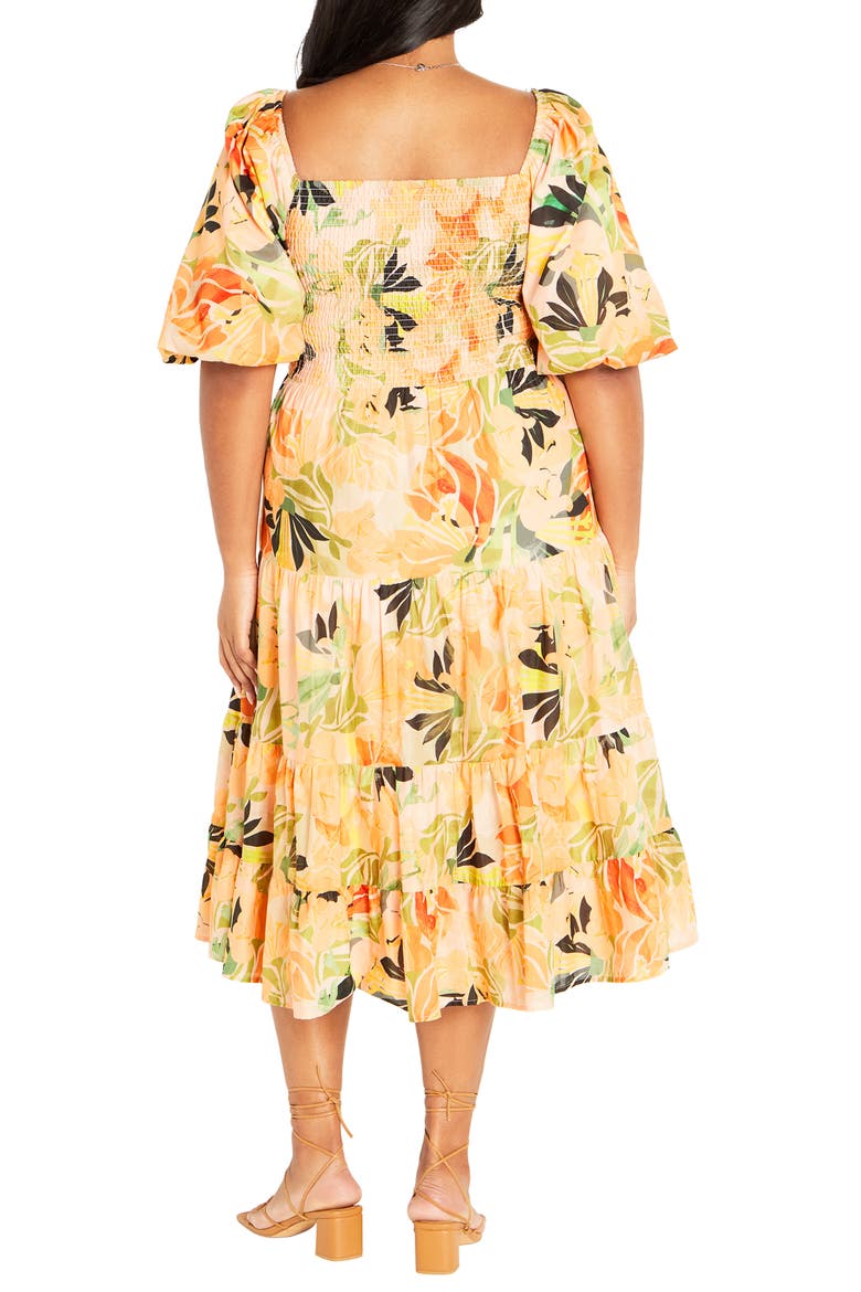 Ariella Puff Sleeve Dress, Alternate, color, MIAMI