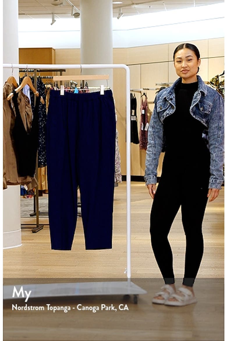 Check Tapered Ankle Pants video