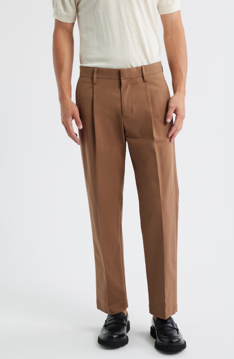 Open Edit Straight Leg Pants, Main, color, Brown Sepia