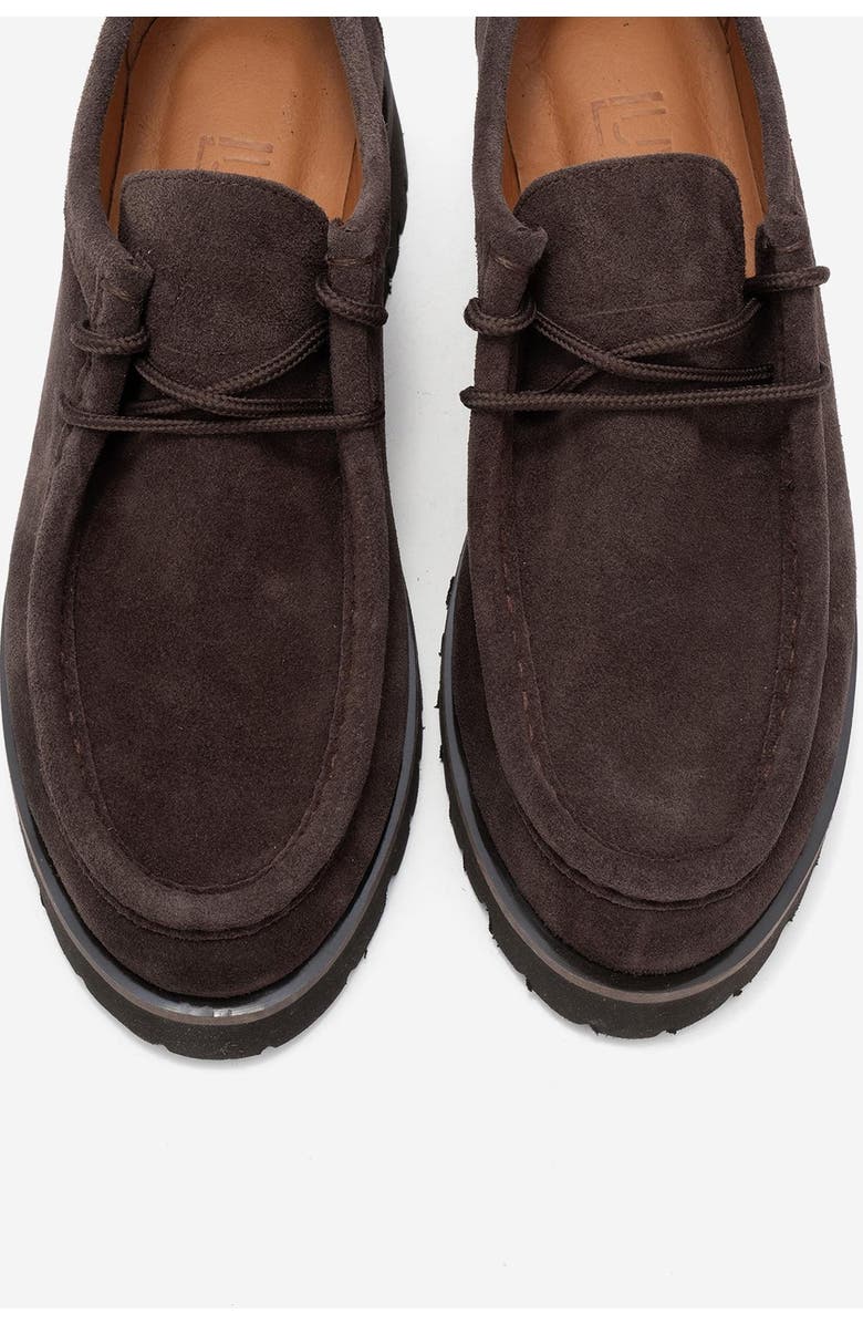 Forever & Always Shoes Talia Leather Lace Up Loafer, Alternate, color, Brown Suede