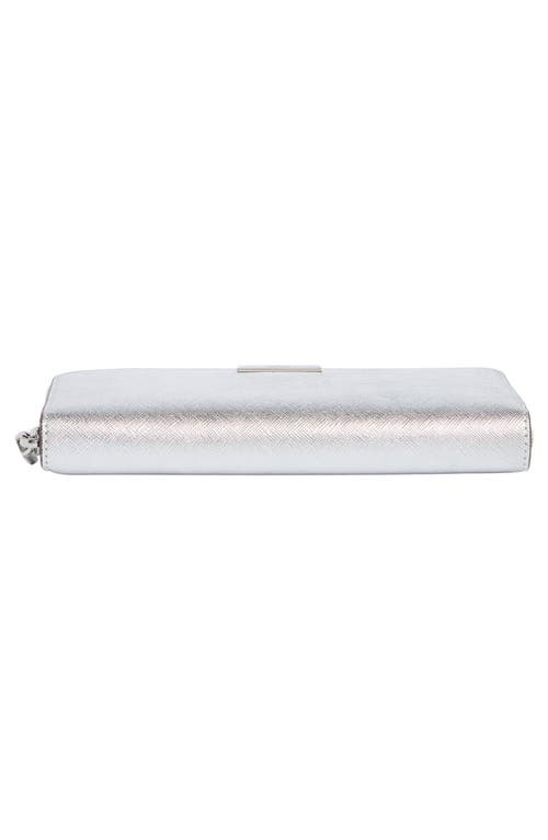 Kate Spade New York Kenzie Metallic Leather Wallet In Metallic
