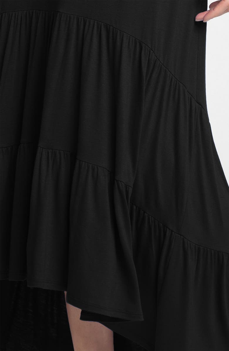 Olivia Moon Tiered Knit Maxi Skirt with High Low Hem, Alternate, color, 