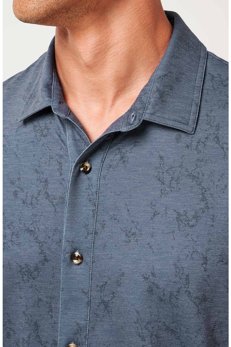 Featherweight Tides Short Sleeve Button-Up Shirt, Alternate, color, MOOD INDIGO/ VINTAGE INDIGO