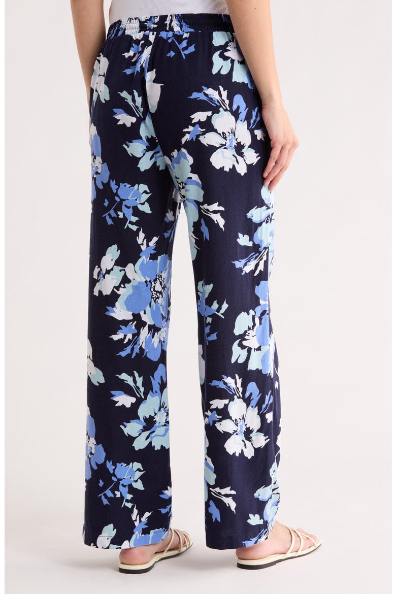 Wide-Leg Pants, Alternate, color, NAVY BOUQUET