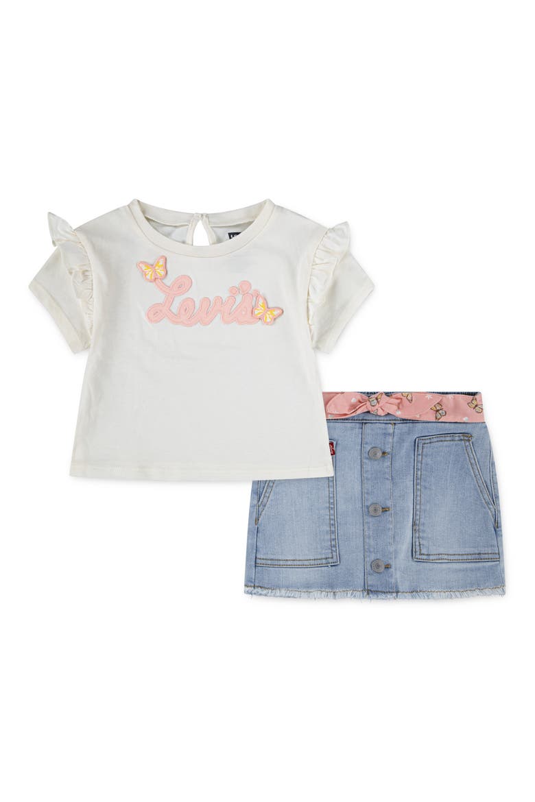 Logo Appliqué T-Shirt & Skort Set, Main, color, W86GARDENI