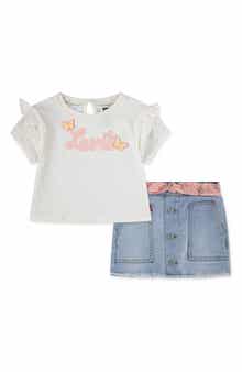 Levi's Logo Appliqué T-Shirt & Skort Set