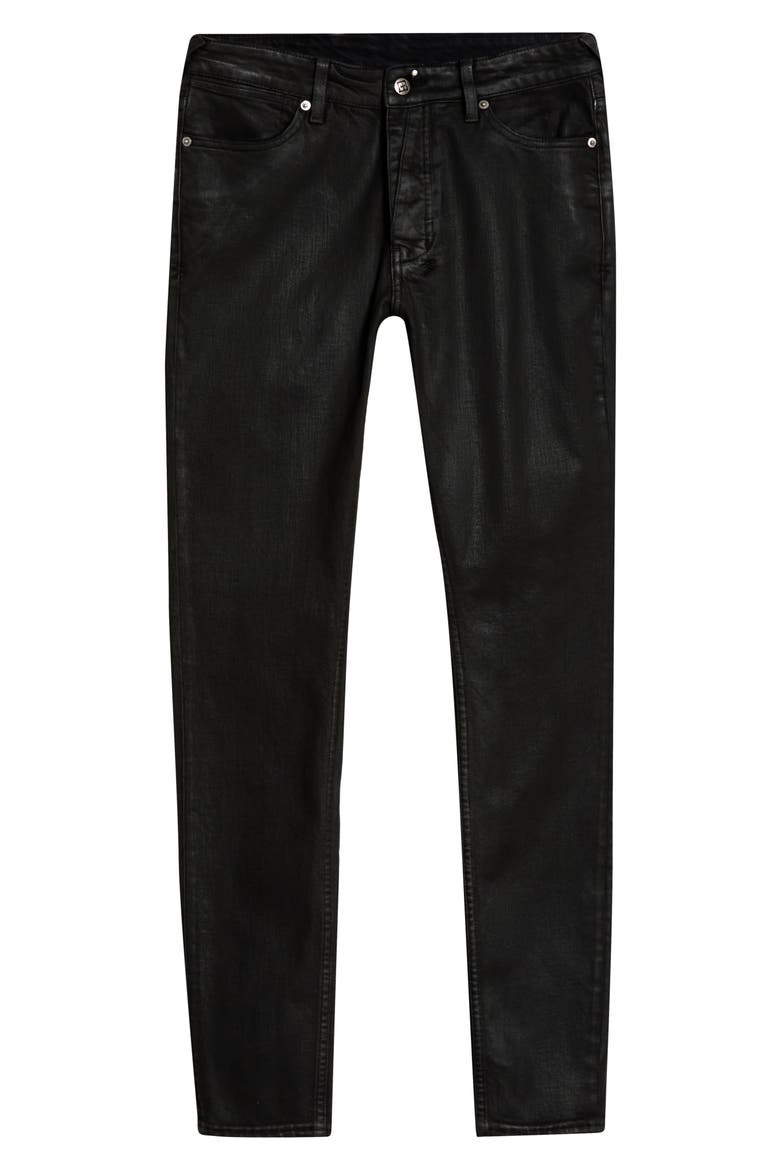 Van Winkle Main Stage Coated Skinny Jeans, Alternate, color, BLACK