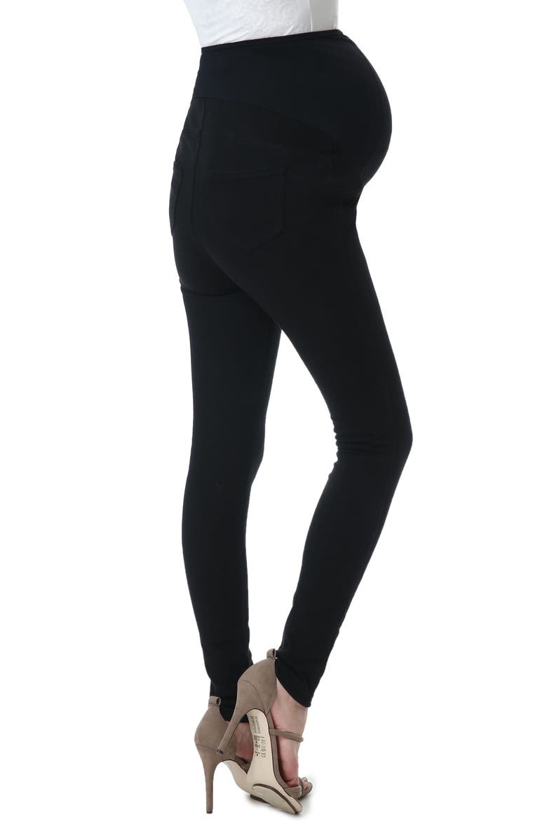 Kimi and Kai Sadie Over the Belly Maternity Denim Leggings, Alternate, color,