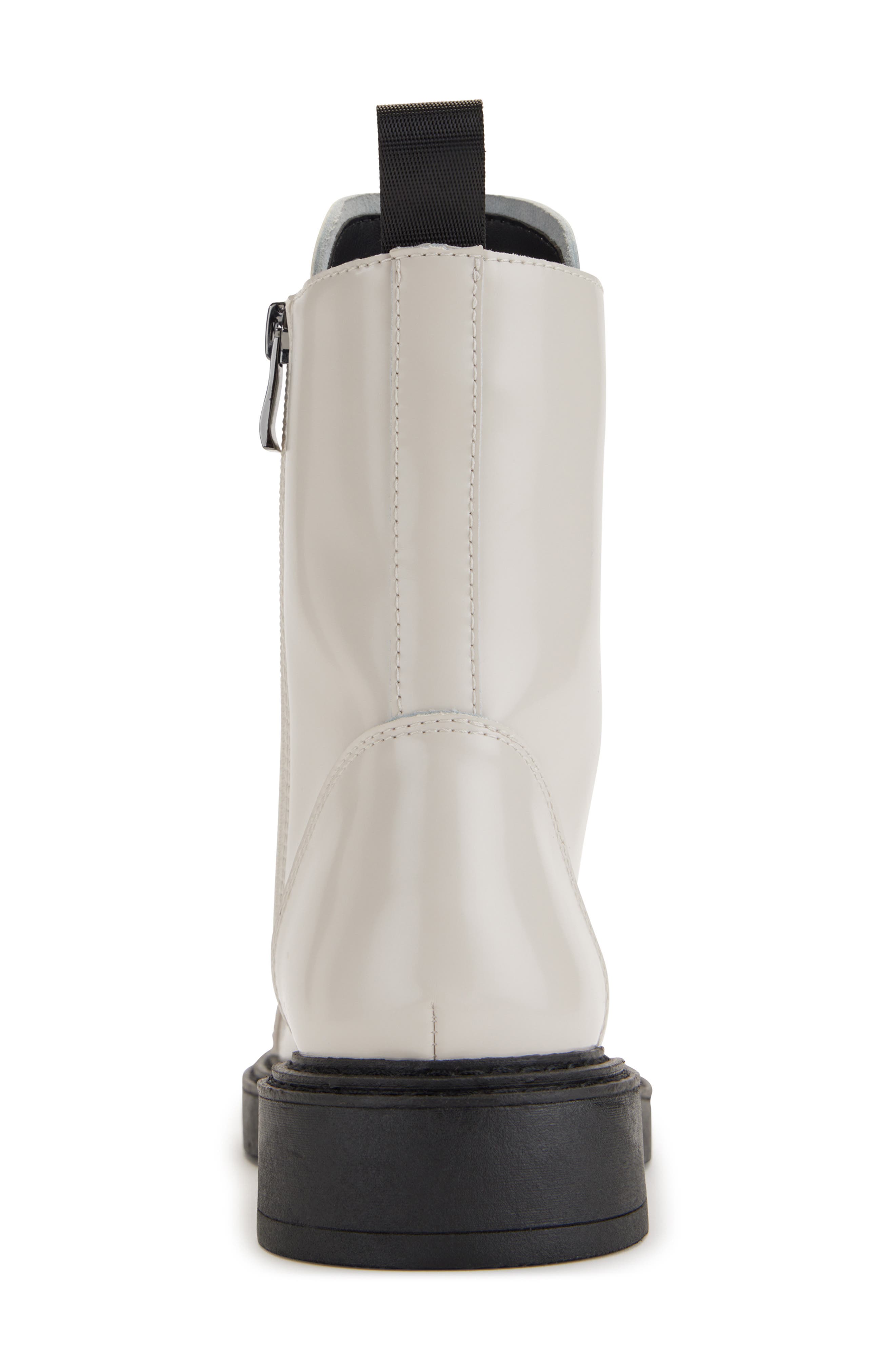 DKNY Malaya High Shine Lace Up Boot, Alternate, color, Pebble