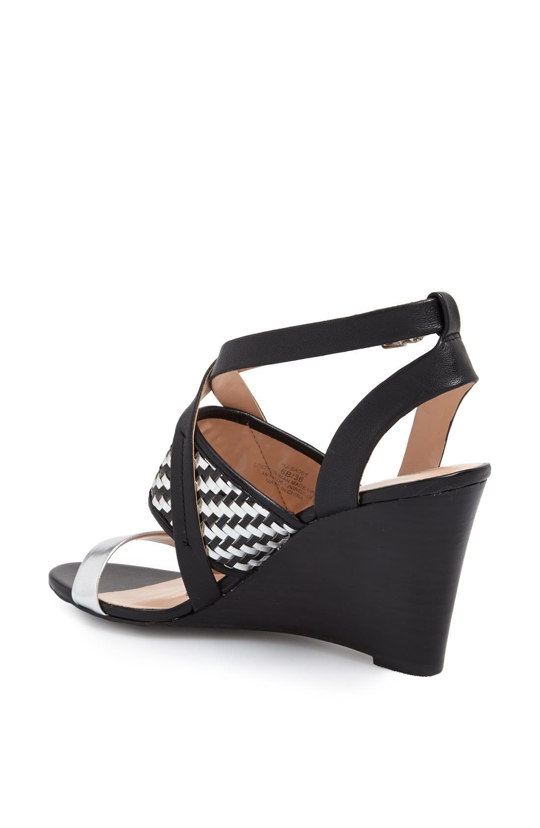 Julianne Hough for Sole Society 'Sadee' Sandal, Alternate, color, BLACK/ SILVER